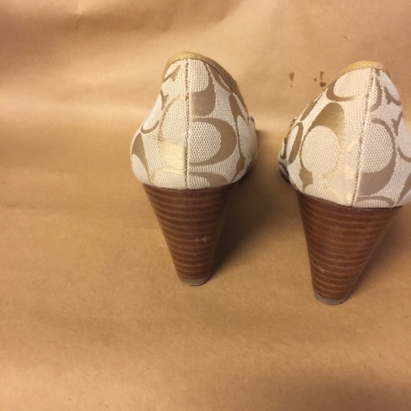 Coach open toe wedge Logo shoes - Picture 4 of 7